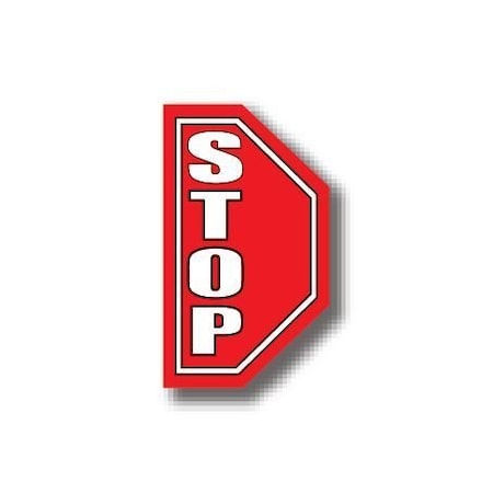 Ergomat 7in x 12in HALF SIGNS - Stop Left DSV-SIGN 84 #0601LEFT -UEN